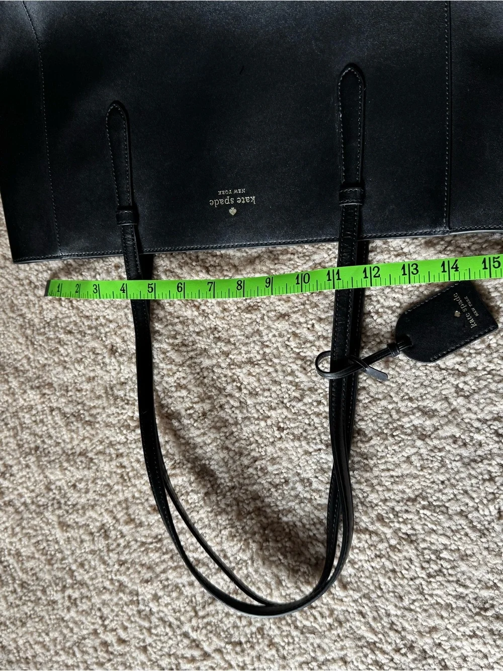 kate spade Black Leather Tote Bag